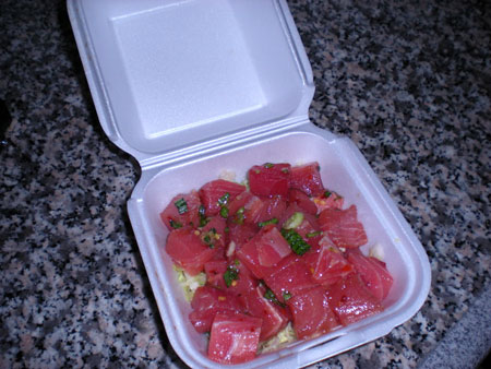 ahi poke from L&L in Las Vegas